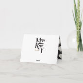 ヴィンテージメリーとク結婚したリスマス結婚写真 案内状 (裏面)