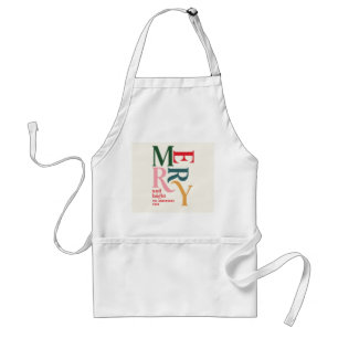 ヴィンテージメリーと明るいカラフルクリスマス スタンダードエプロン