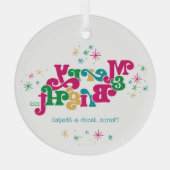 ヴィンテージメリーと明るいガカラフルラス ガラスオーナメント (裏面)