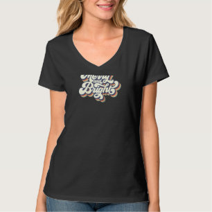 ヴィンテージメリーと明るい男性の女性家族のマッチング Tシャツ