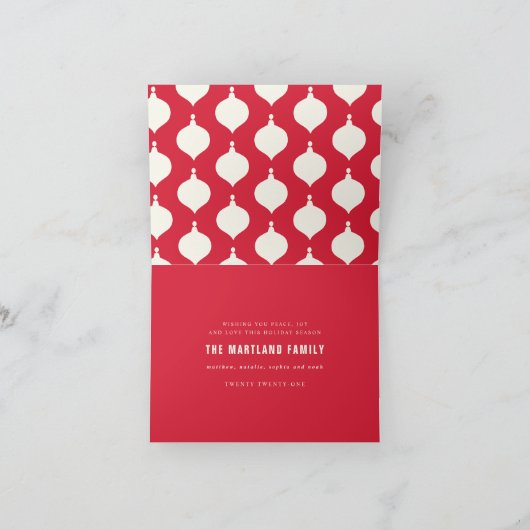 ヴィンテージメリーと結婚したクリスマス結婚写真 案内状 (内部)