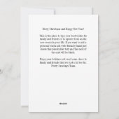 ヴィンテージメリーと結婚したクリスマス シーズンカード (裏面)