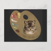 ヴィンテージメリークリスマスとハッピーニューイヤー シーズンポストカード (正面)