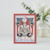 ヴィンテージメリークリスマスと平和 シーズンポストカード (スタンド正面)