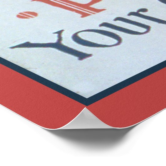 ヴィンテージメリークリスマスと平和 ポスター (角)