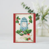 ヴィンテージメリークリスマスと新年おめでとう ポストカード (スタンド正面)