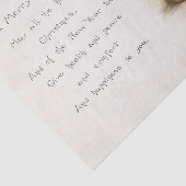 ヴィンテージメリークリスマスの詩の犬と暖炉 薄葉紙 (詳細)