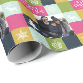 ヴィンテージメリークリスマスアイコン写真ラッピングPA  ラッピングペーパー (ロールコーナー)