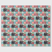 ヴィンテージメリークリスマスアイコン写真ラッピングPa ラッピングペーパー (フラット)