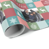 ヴィンテージメリークリスマスアイコン写真ラッピングPa ラッピングペーパー (ロールコーナー)