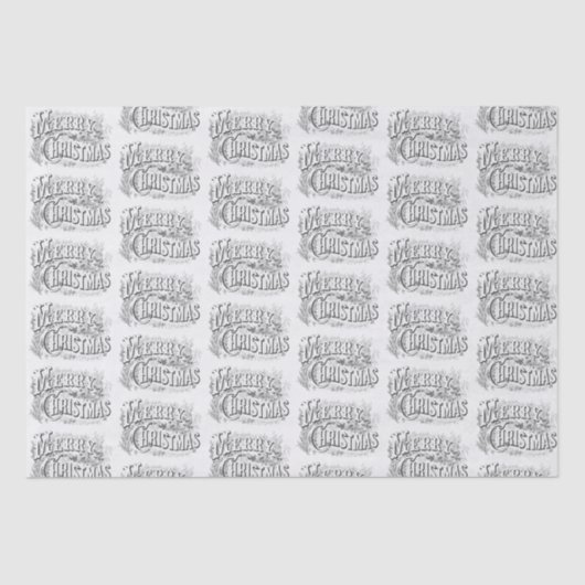 ヴィンテージメリークリスマスイラストレーション1876年 薄葉紙 (正面)