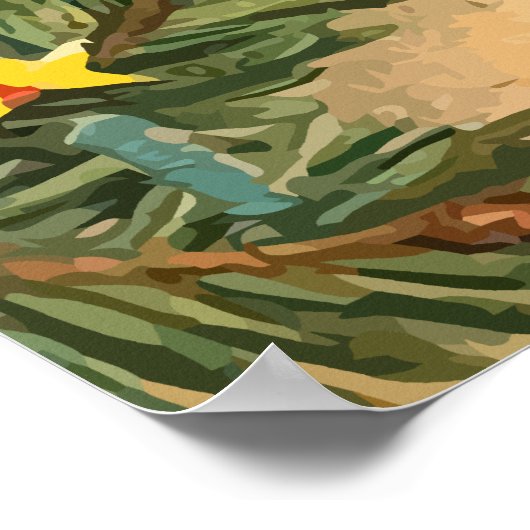 ヴィンテージメリークリスマスエンジェルスのポスター ポスター (角)