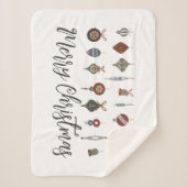 ヴィンテージメリークリスマスオーナメント シェルパブランケット (正面)