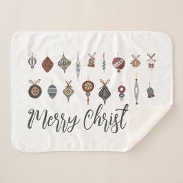 ヴィンテージメリークリスマスオーナメント シェルパブランケット
