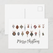 ヴィンテージメリークリスマスオーナメント シーズンポストカード (正面/裏面)