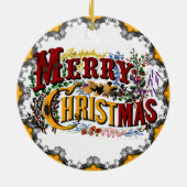 ヴィンテージメリークリスマスオーナメント セラミックオーナメント (裏面)