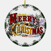 ヴィンテージメリークリスマスオーナメント セラミックオーナメント (裏面)