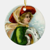 ヴィンテージメリークリスマスオーナメント セラミックオーナメント (正面)