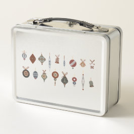 ヴィンテージメリークリスマスオーナメント メタルランチボックス