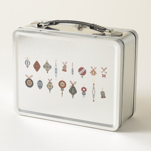 ヴィンテージメリークリスマスオーナメント メタルランチボックス (裏面)