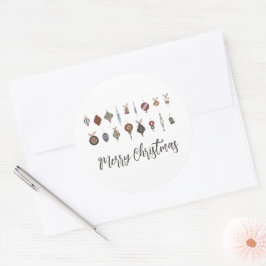 ヴィンテージメリークリスマスオーナメント ラウンドシール