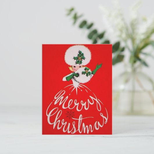 ヴィンテージメリークリスマスガール シーズンカード (スタンド正面)