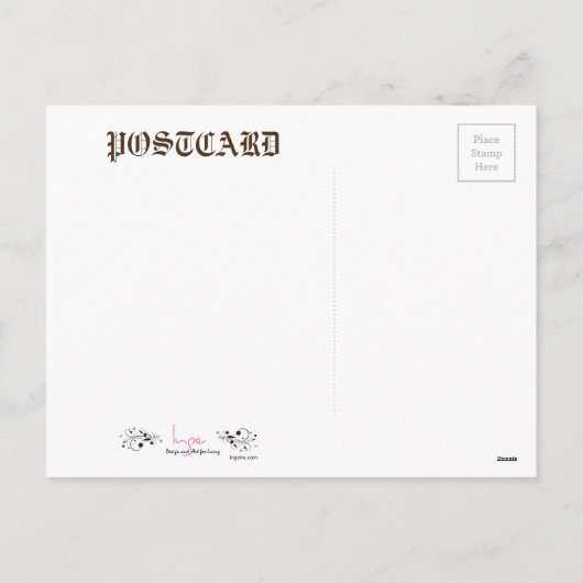 ヴィンテージメリークリスマスガール&ベア シーズンポストカード (裏面)