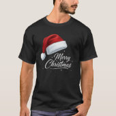 ヴィンテージメリークリスマスクラシックサンタハット Tシャツ (正面)