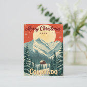 ヴィンテージメリークリスマスコロラド シーズンポストカード (スタンド正面)
