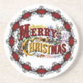 ヴィンテージメリークリスマスコースター コースター (正面)