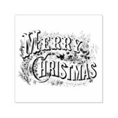 ヴィンテージメリークリスマスゴム印 セルフインキングスタンプ (デザイン)