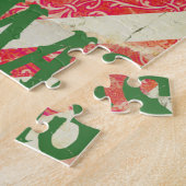 ヴィンテージメリークリスマスサンタクロースジグソーパズル ジグソーパズル (側面)