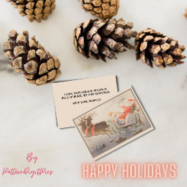 ヴィンテージメリークリスマスサンタクローストナディースリー シーズンカード