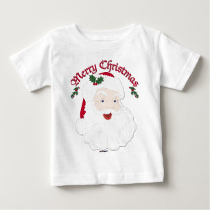 ヴィンテージメリークリスマスサンタ – スクリプト ベビーTシャツ