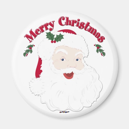 ヴィンテージメリークリスマスサンタ マグネット (正面)