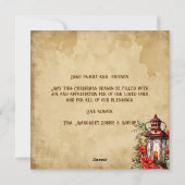 ヴィンテージメリークリスマスツリーサンタクロース犬の贈り物 シーズンカード (裏面)