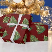 ヴィンテージメリークリスマスツリー素朴クラシック赤