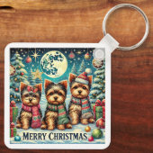 ヴィンテージメリークリスマステリアヨースキルヨークシャーテリア キーホルダー (裏面)