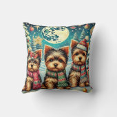 ヴィンテージメリークリスマステリアヨースキルヨークシャーテリア クッション (裏面)