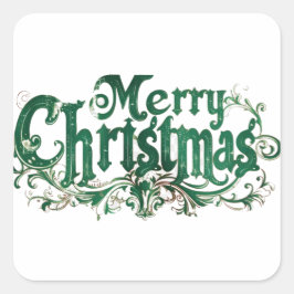 ヴィンテージメリークリスマスデザイン2 スクエアシール