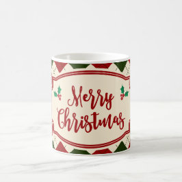 ヴィンテージメリークリスマスデザイン コーヒーマグカップ