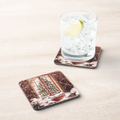 ヴィンテージメリークリスマスハウス コースター (右側)