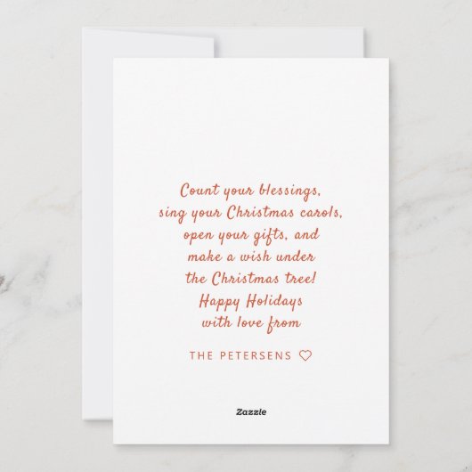 ヴィンテージメリークリスマスハート白雪姫 シーズンカード (裏面)