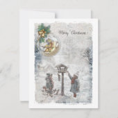 ヴィンテージメリークリスマスバード&オーナメント シーズンカード (正面)