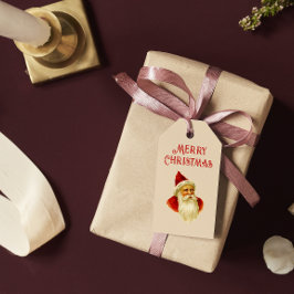 ヴィンテージメリークリスマスビクトリアンサンタクロース ギフトタグ