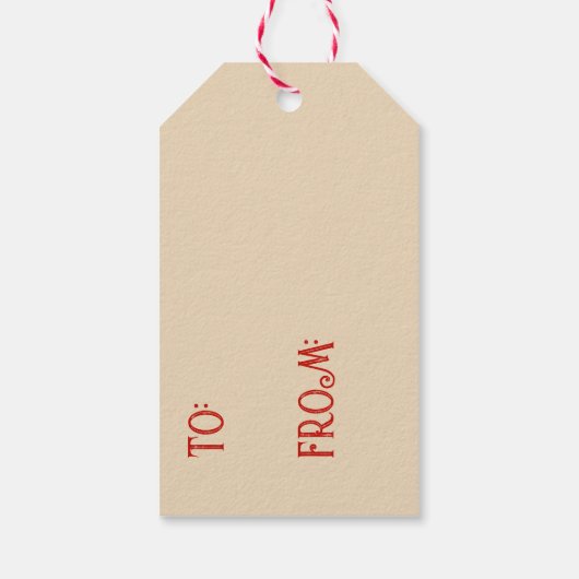 ヴィンテージメリークリスマスビクトリアンサンタクロース ギフトタグ (裏面)