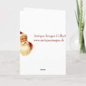 ヴィンテージメリークリスマスフレンドリーオールドファッションドサンタ シーズンカード (裏面)