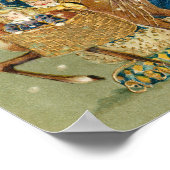 ヴィンテージメリークリスマスブルーSANTA句ポスター ポスター (角)