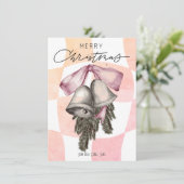 ヴィンテージメリークリスマスベルズがクリスマスを祝う シーズンカード (スタンド正面)