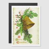 ヴィンテージメリークリスマスベルホリデーカード (正面/裏面)